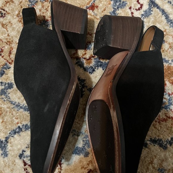 - TRASK BLACK SUEDE 2 INCH HEELS VERY NICE!! SZ 7.5M - Picture 6 of 6